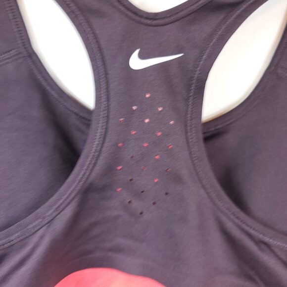 Just Do It Nike Dri Fit Black Red Sports Bra Womens Sz Medium - Picture 6 of 7